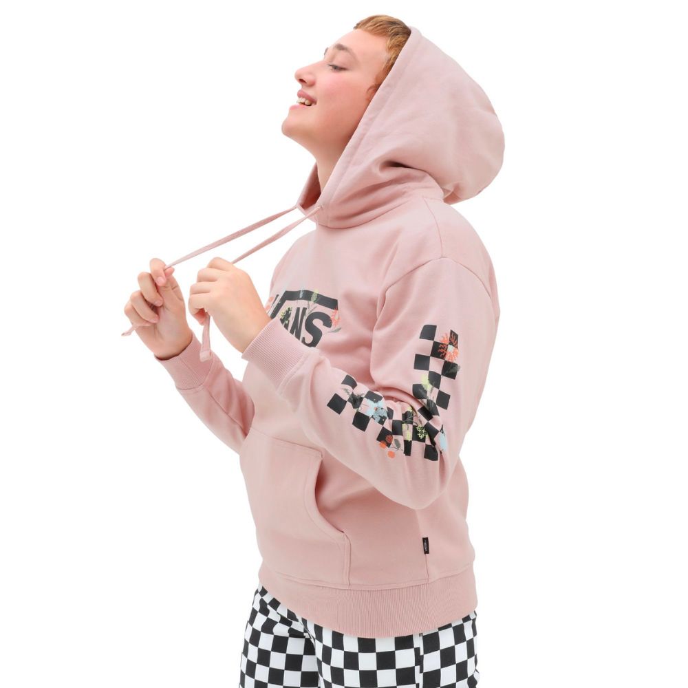 Checkered rose clearance hoodie