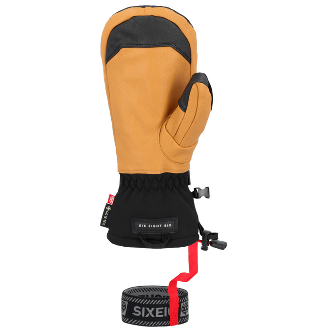 Gore-Tex Leather Linear Mitt Natural