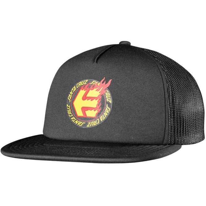 Santa Cruz Flame Trucker Cap Black