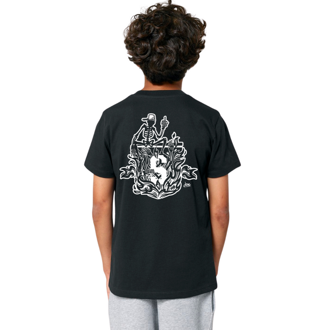 Kids Burning Man T-shirt Black