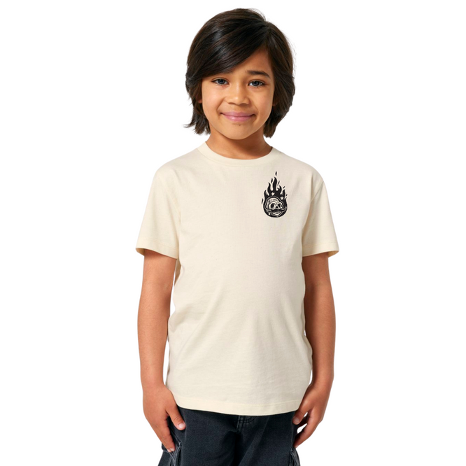 Kids Burning Man T-shirt Natural Raw