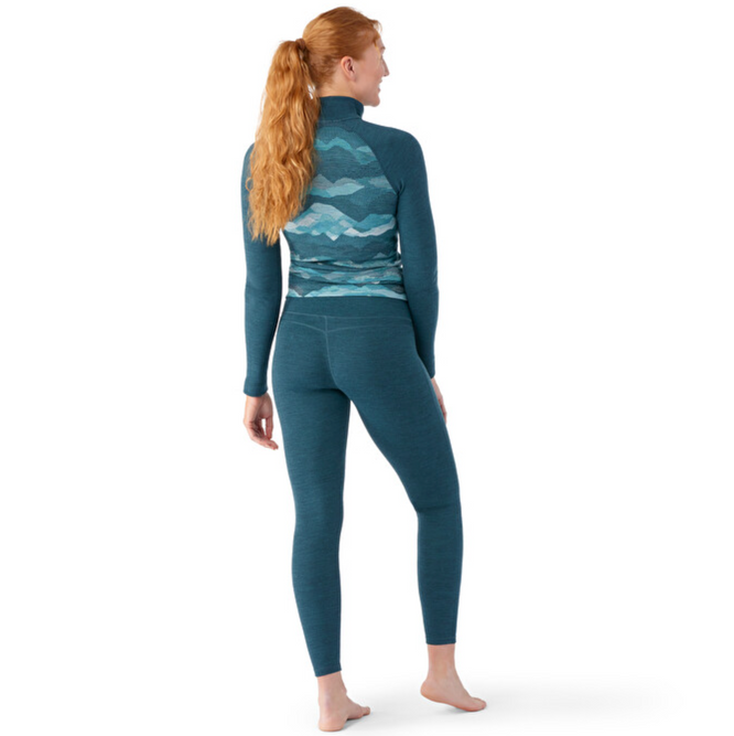 Womens Classic Thermal Merino baselayer bottom Twilight Blue Heather