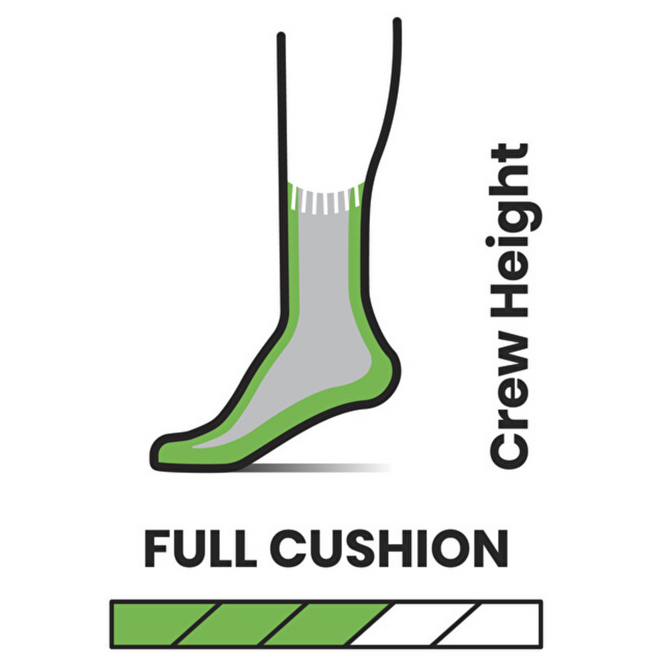 Womens Full Cushion Crew Socks Saturnsphere Frosty Green