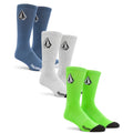 Full Stone Socks 3Pack Electric Green