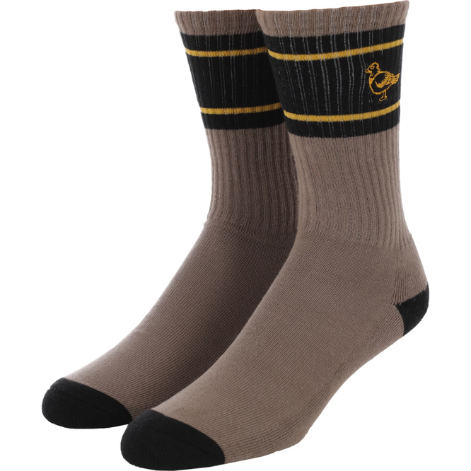 Basic Pigeon Emblem Socks Brown