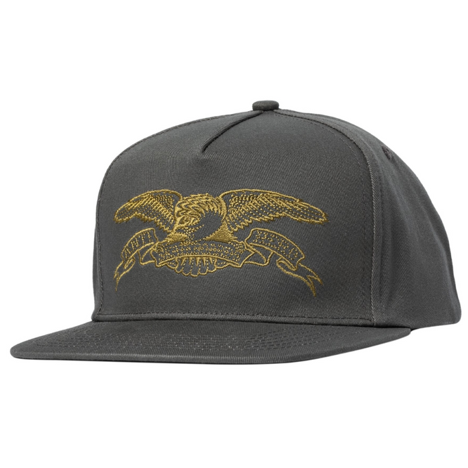 Basic Eagle Adjustable Snapback Cap Dark Charcoal