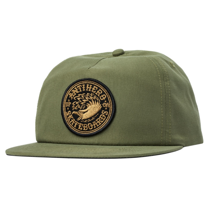 Eagle Round Adjustable Snapback Cap Moss