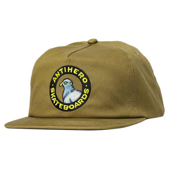 Pigeon Round Adjustable Snapback Cap Khaki