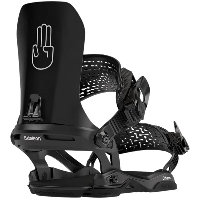 Chaos AsymWrap Black 2025 Snowboard Bindings