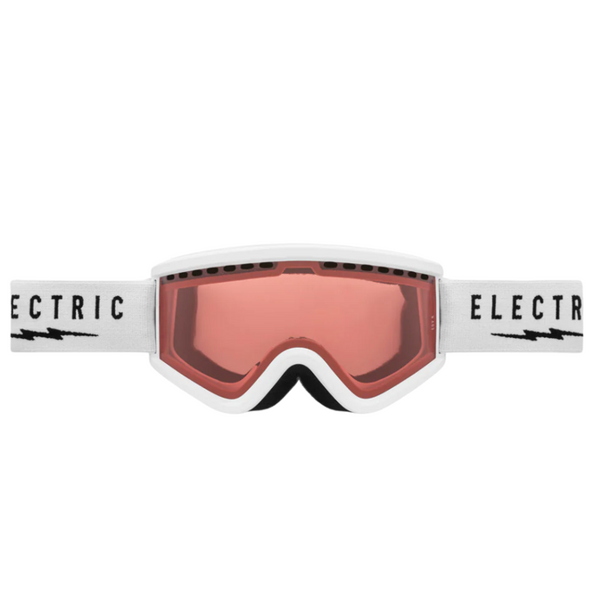 Kids EGV Matt White + Rose Lens Snowboard Goggle