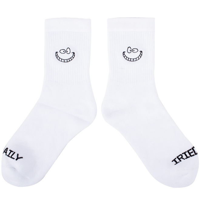 Grin Cat Sock White