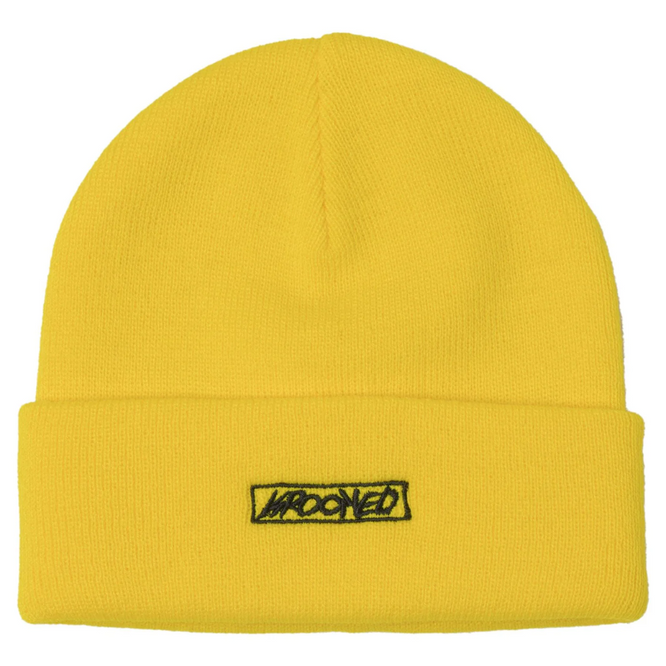 Moon Smile Script Beanie Yellow