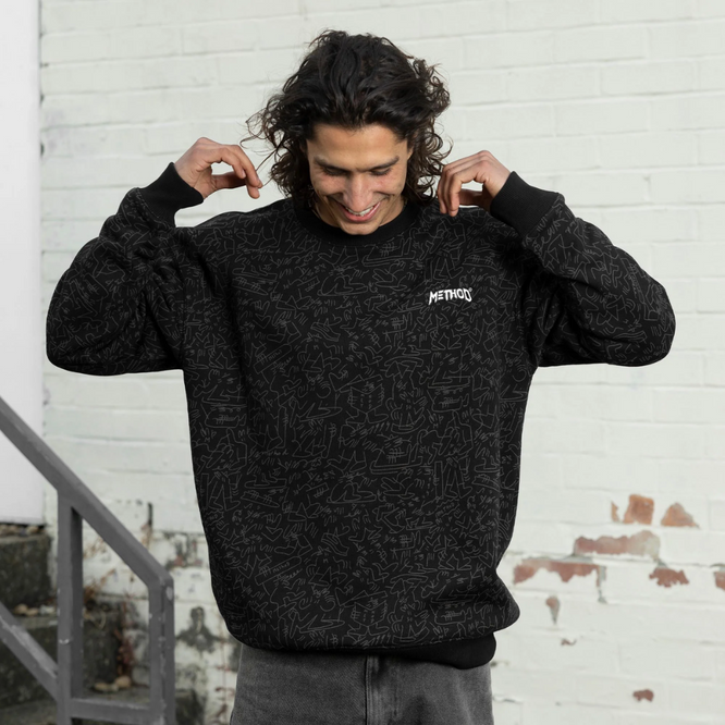 Lucas Crew Sweatshirt Black