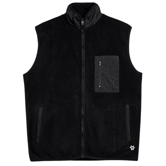 Star Fleece Vest Black