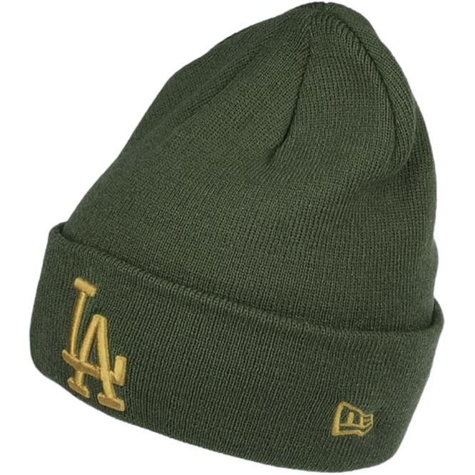 Kids LA Dodgers Essential Cuff Beanie Green/Yellow