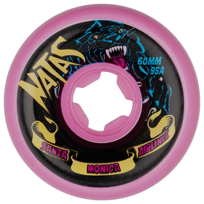 Natas Kaupas Panther Vomits Pink 95a 60mm Slime Balls Skateboard Wheels