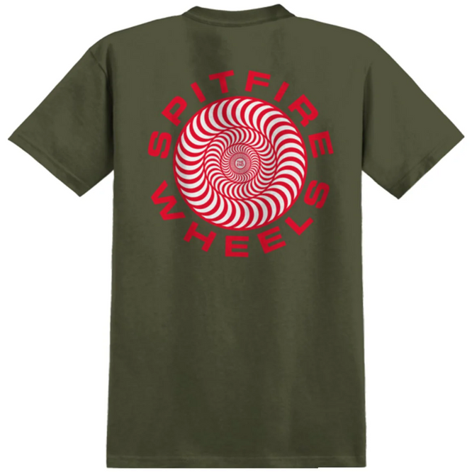 Klassisches '87 Swirl Fill T-Shirt Militär