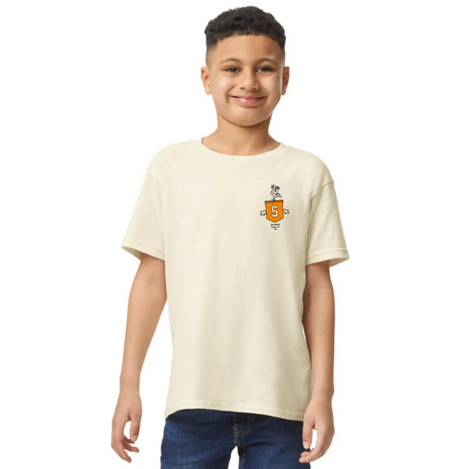 Kids Handplant Orange T-shirt Natural