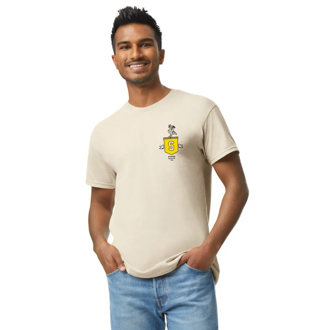 T-shirt jaune Handplant Naturel