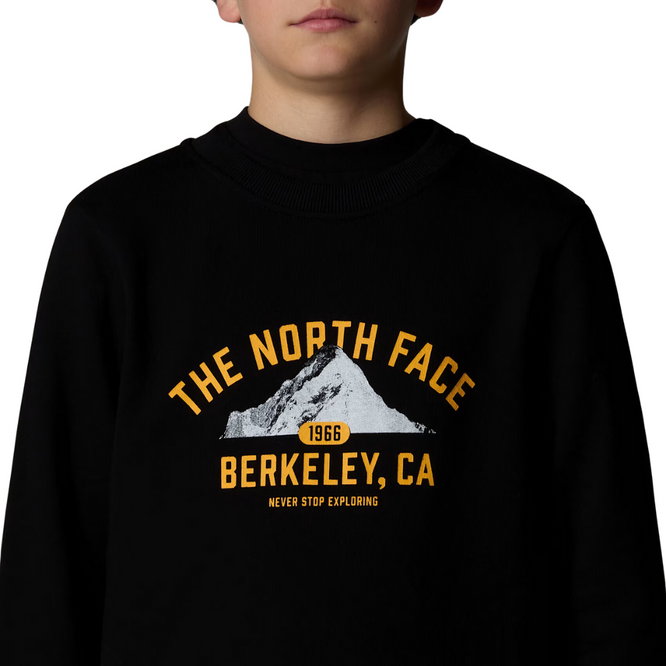 Kinder Varsity Grafik entspanntes Sweatshirt TNF Schwarz