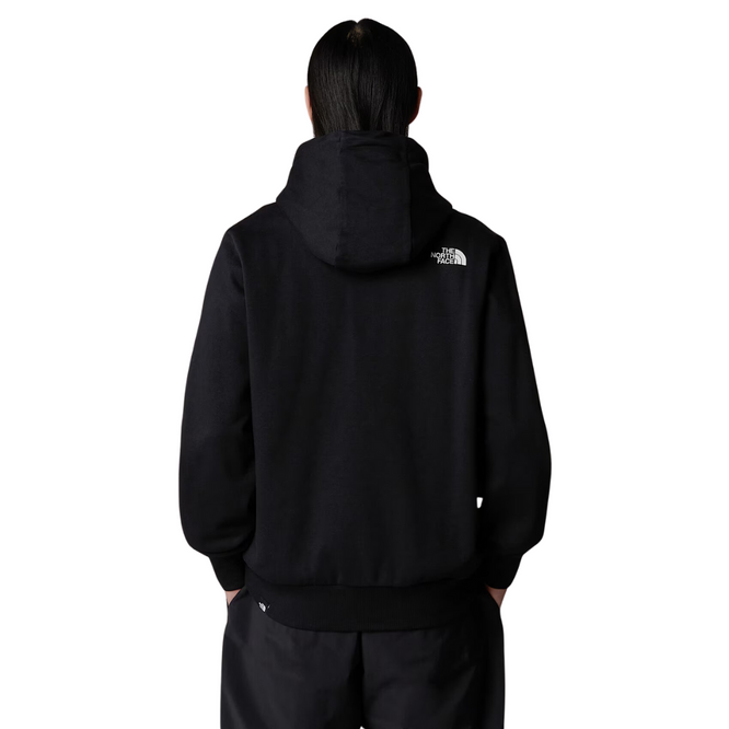 Einfache Kuppel Full Zip Hoodie TNF schwarz