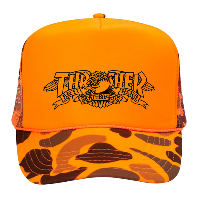 Mag Banner Trucker Orange Camo Cap