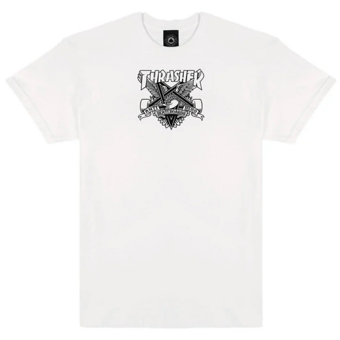 Thrasher x Antiheld Eaglegram T-shirt Weiß