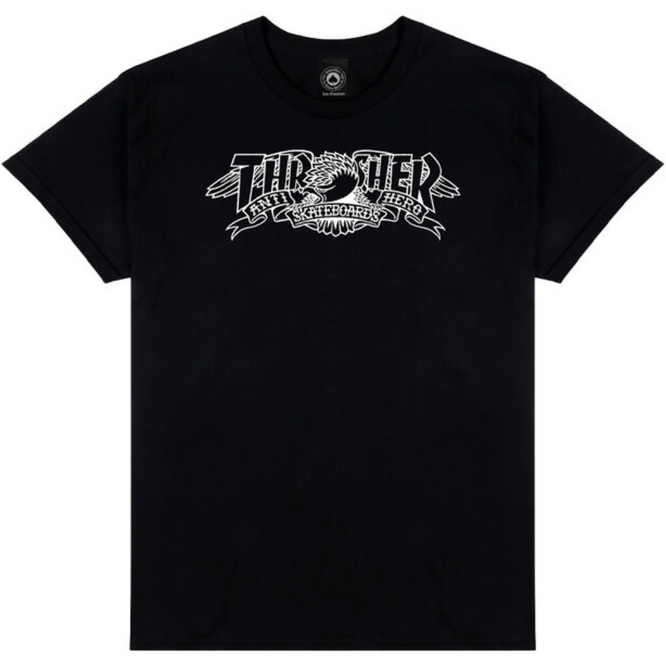 Thrasher X Antihero Mag Banner T-shirt Black