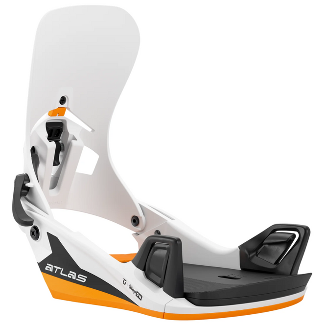 Atlas Step-On White/Orange 2025 Snowboard Bindings