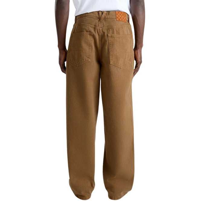 Check-5 Baggy Denim Pants Sepia