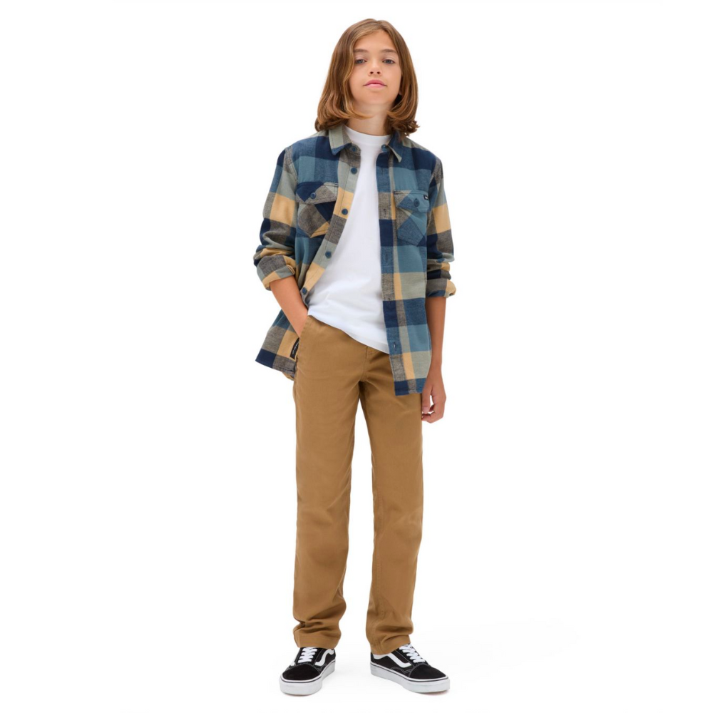 Kids Box Flannel Shirt – Taupe Stoked Boardshop Bluestone/Taos