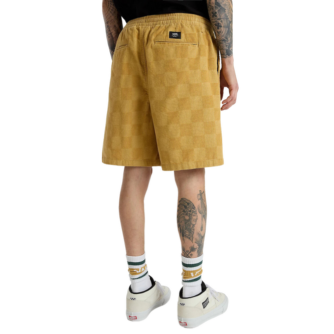 Range Checkerboard Cord Loose Shorts Antelope