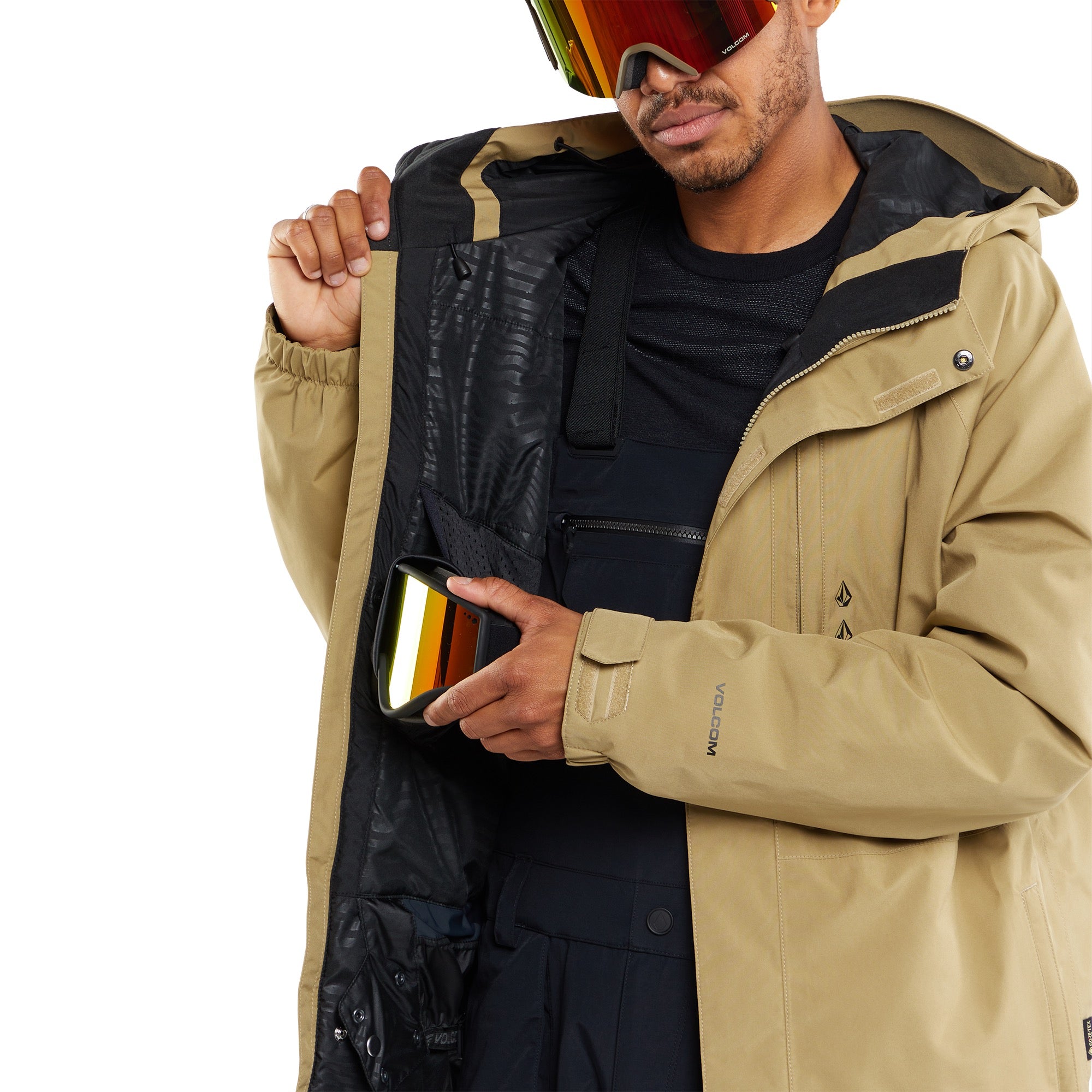 Khaki snowboard outlet jacket