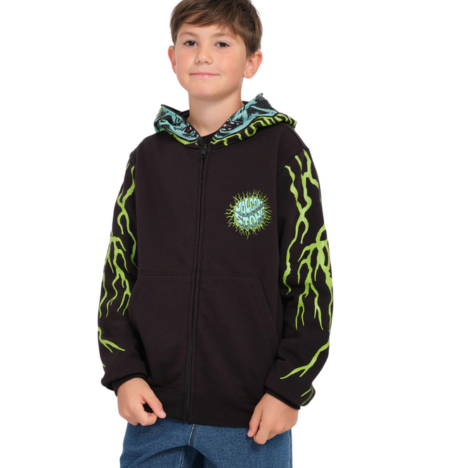 Kinder Alien Full Zip Hoodie Schwarz