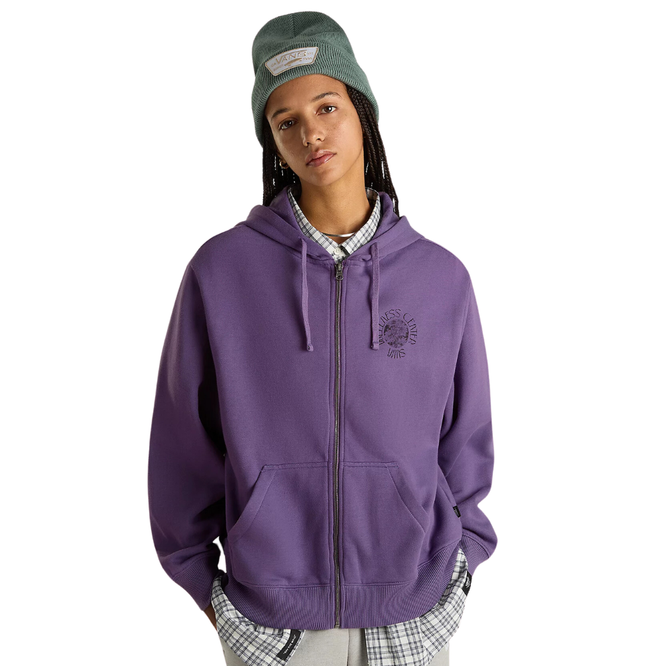 Wellness Blousant Zip Hoodie Grape Jam Womens